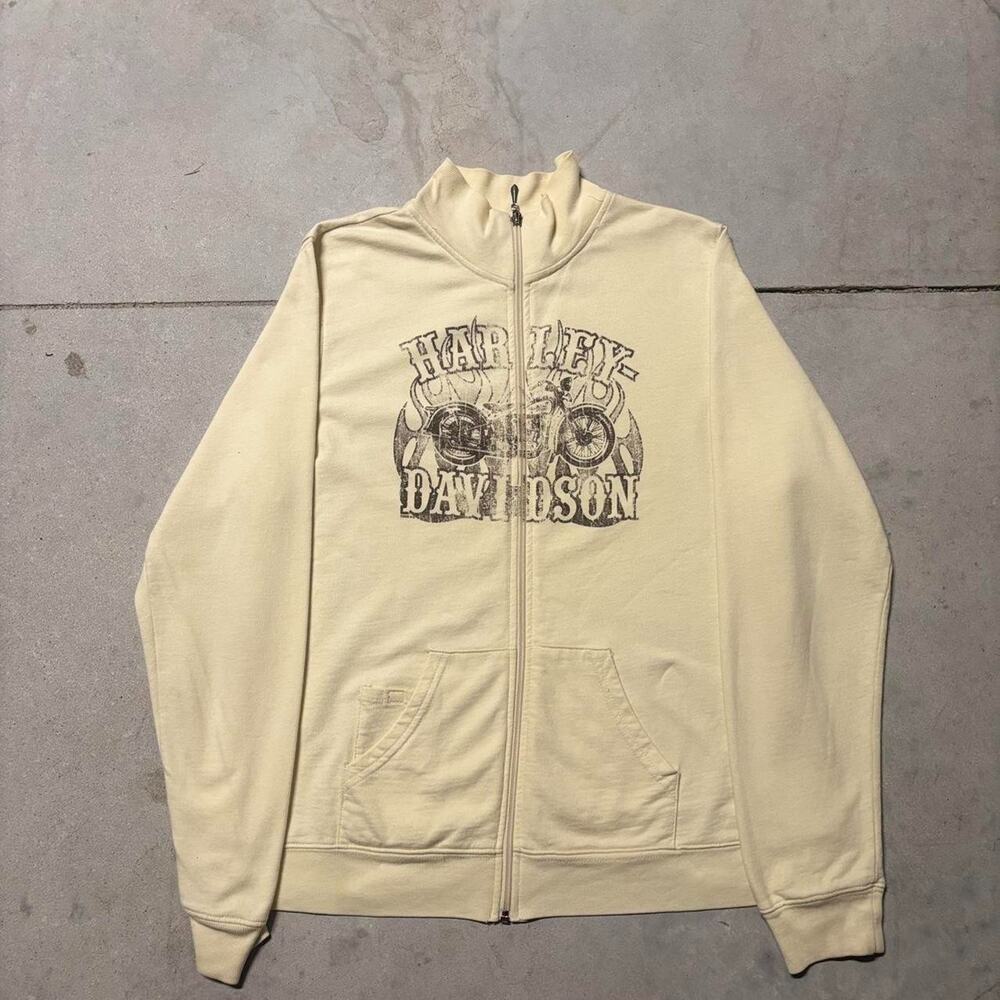 Harley Davidson Women’s Full Zip Lightweight Jacket Made In USA Large Fargo ND